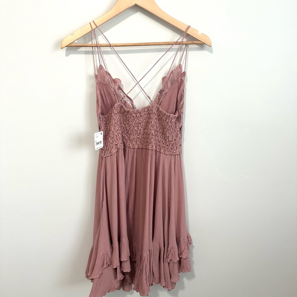 Free People Adella Slip Dress Rose - Picture 3 of 4